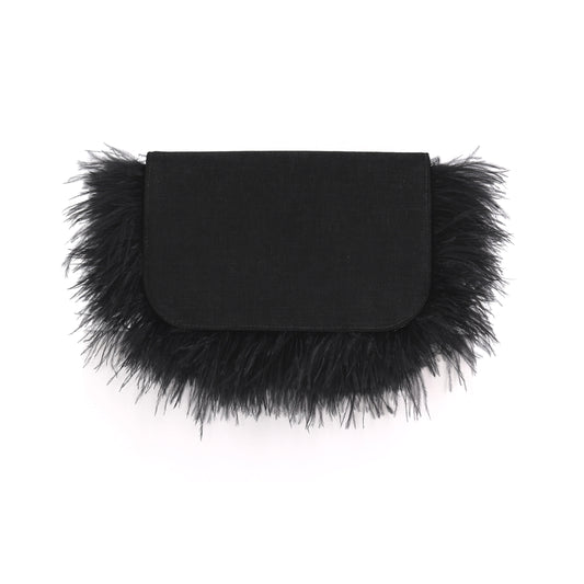 BIRDY feather flap black small