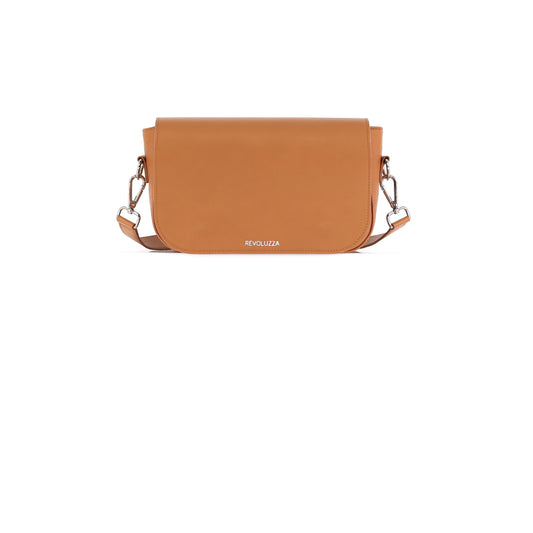 SIMPLY MODERN flap genuine leather caramel small