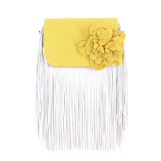 FLOWER POWER flap fabric yellow medium - PREORDER