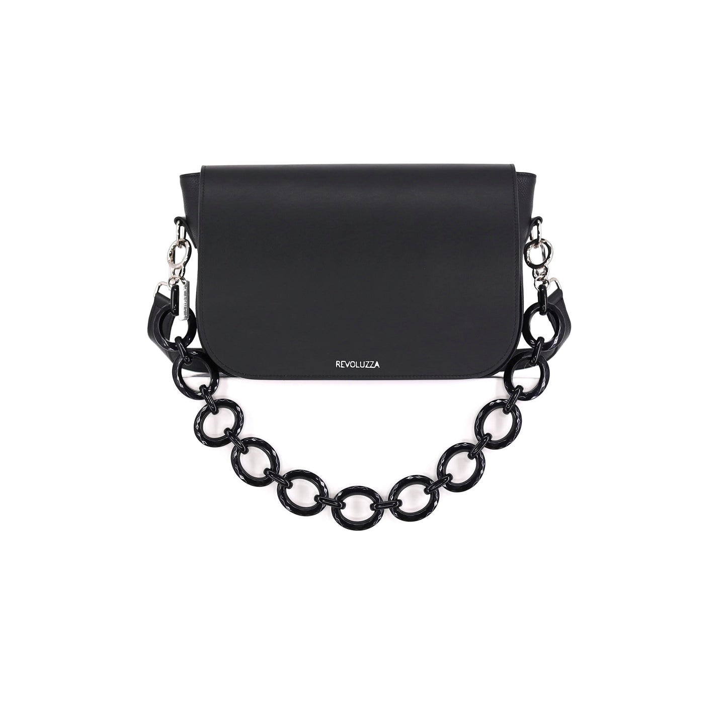 EMILIA handbag genuine leather black medium