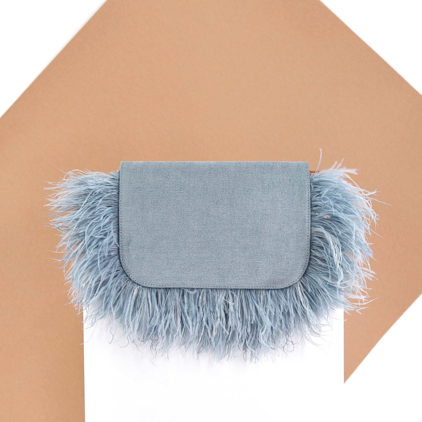 BIRDY feather flap misty blue small