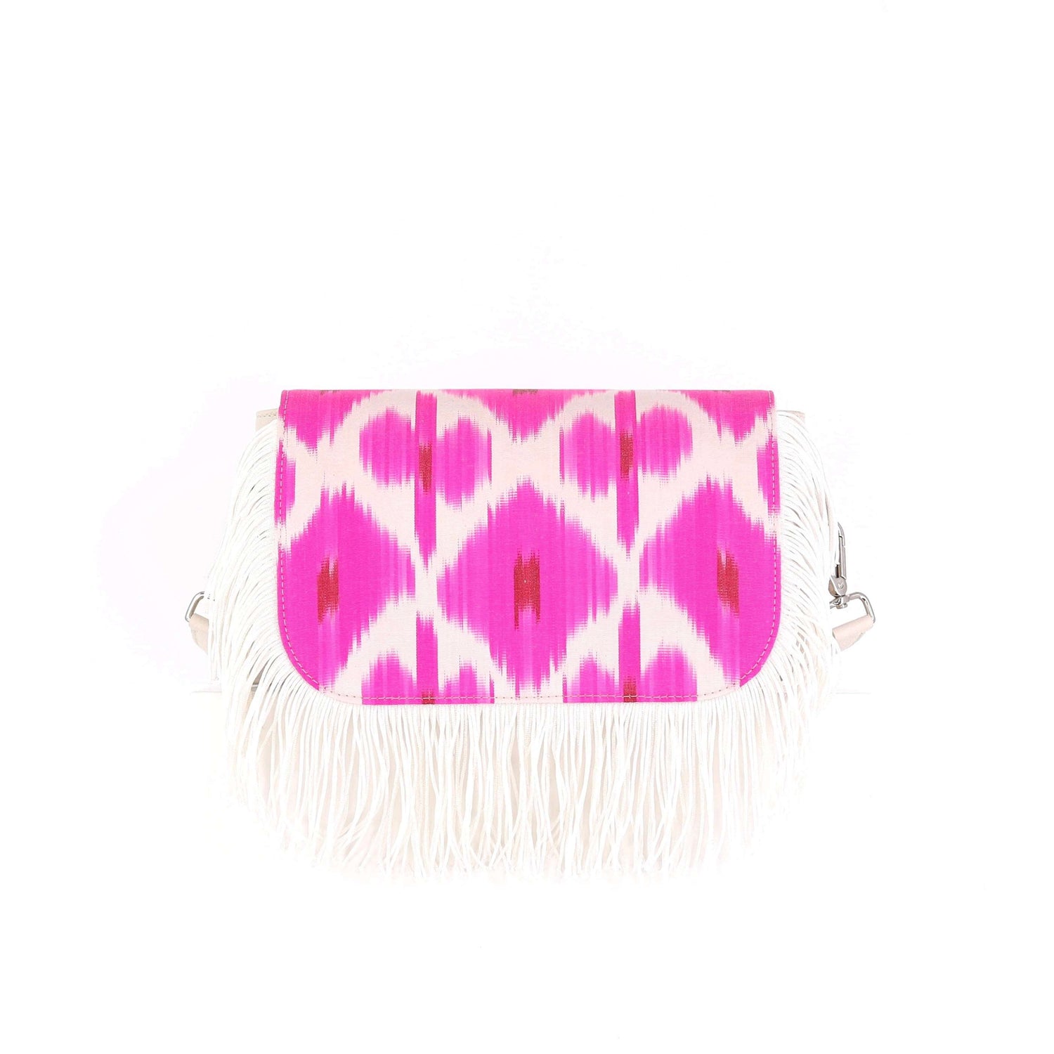 BAZAAR flap silk neon pink small