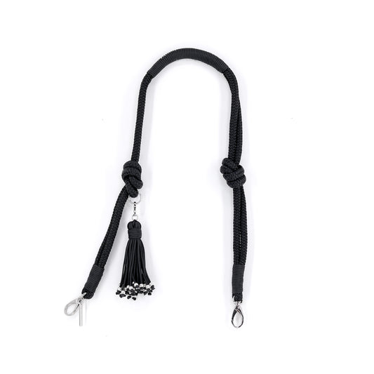 CARRY ME 2  strap with pompon black