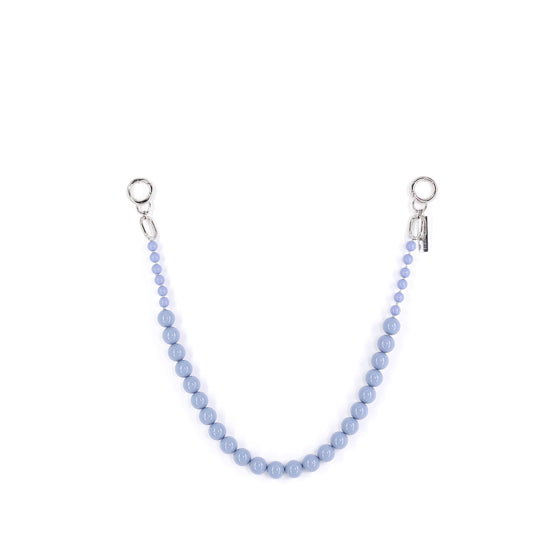 CARRY ME strap beaded chain light blue