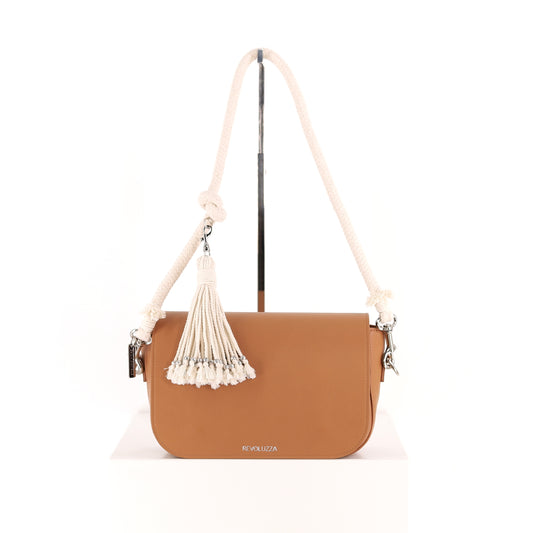 CARRY ME ROCK 1 strap with pompon beige