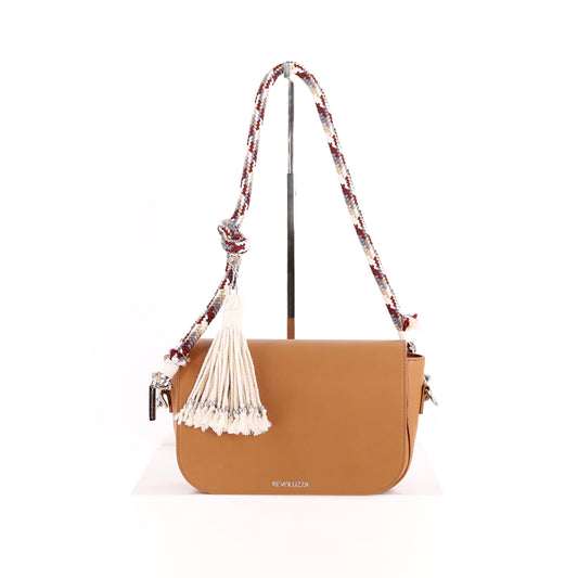 CARRY ME ROCK 1 strap with pompon tiramisu