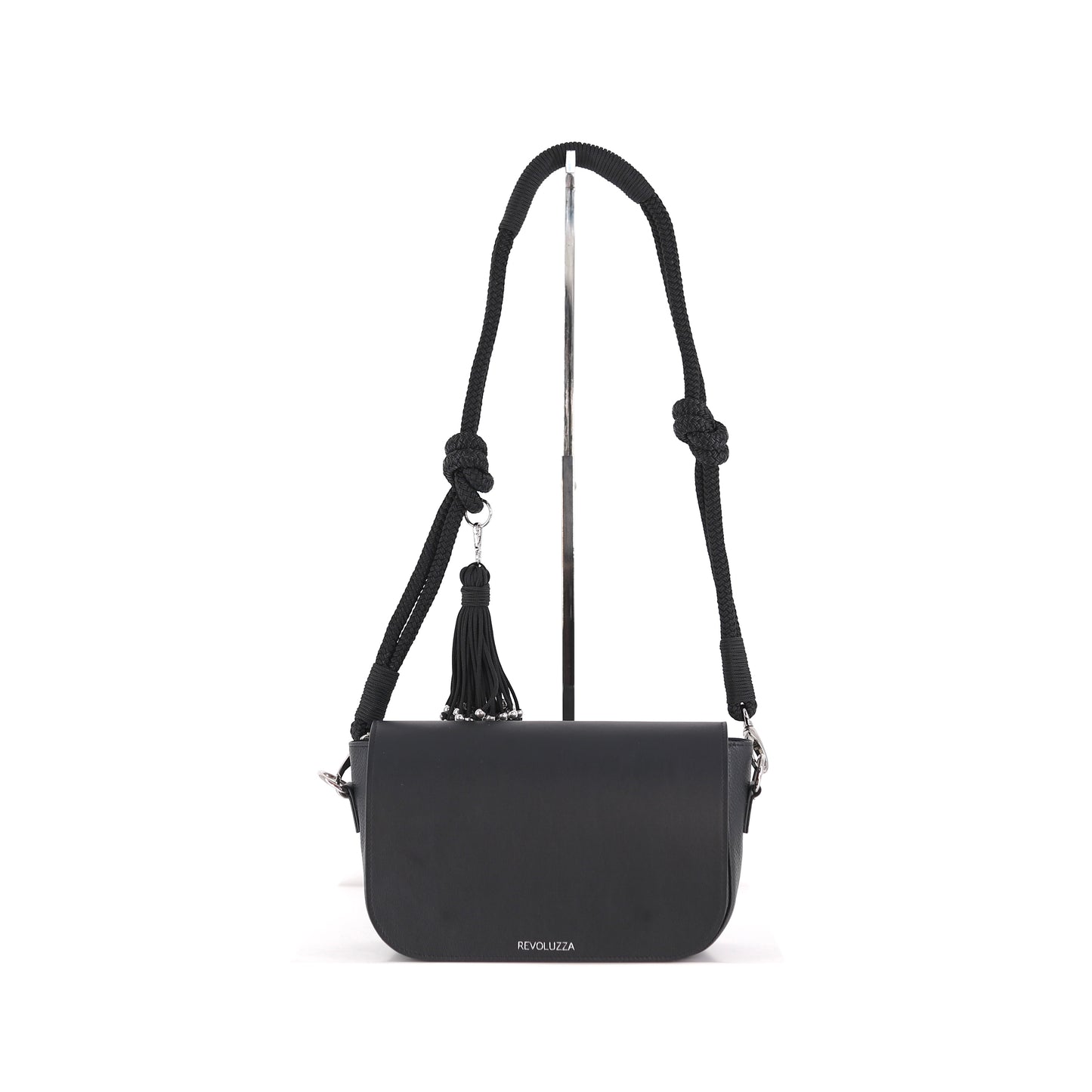 CARRY ME 2  strap with pompon black