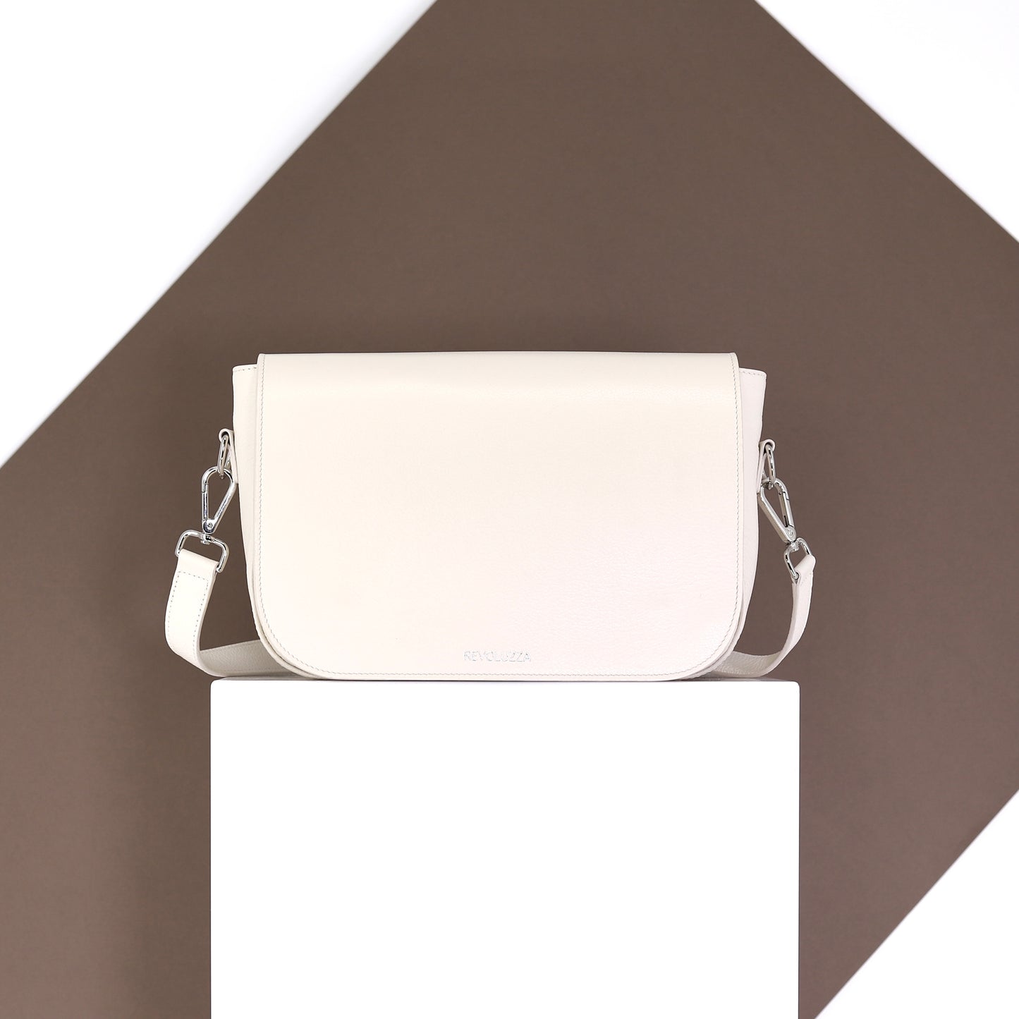 SIMPLY MODERN beige genuine leather medium