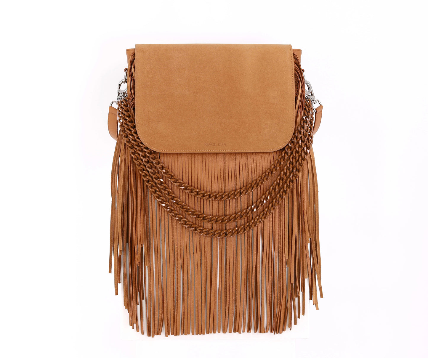 SIMPLY MODERN flap suede caramel medium