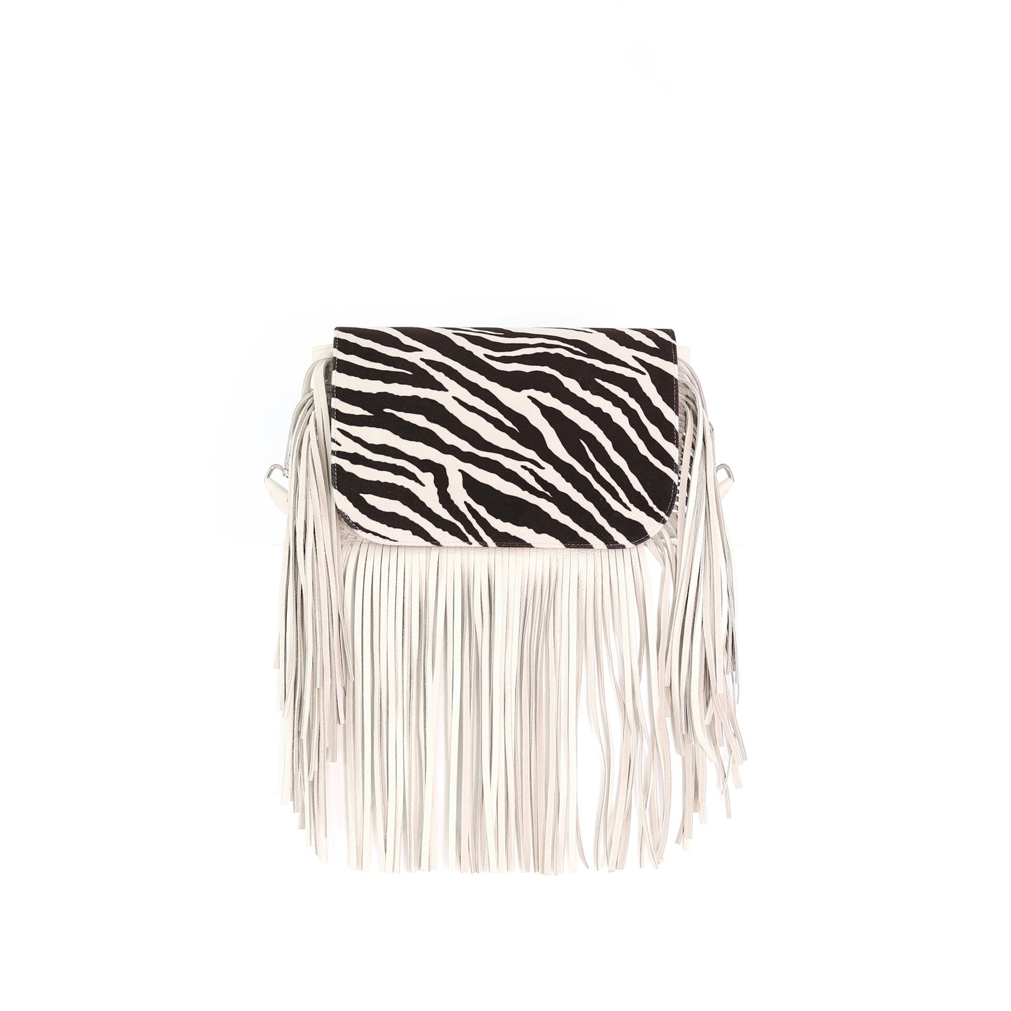 ZEBRA flap velvet brown beige small