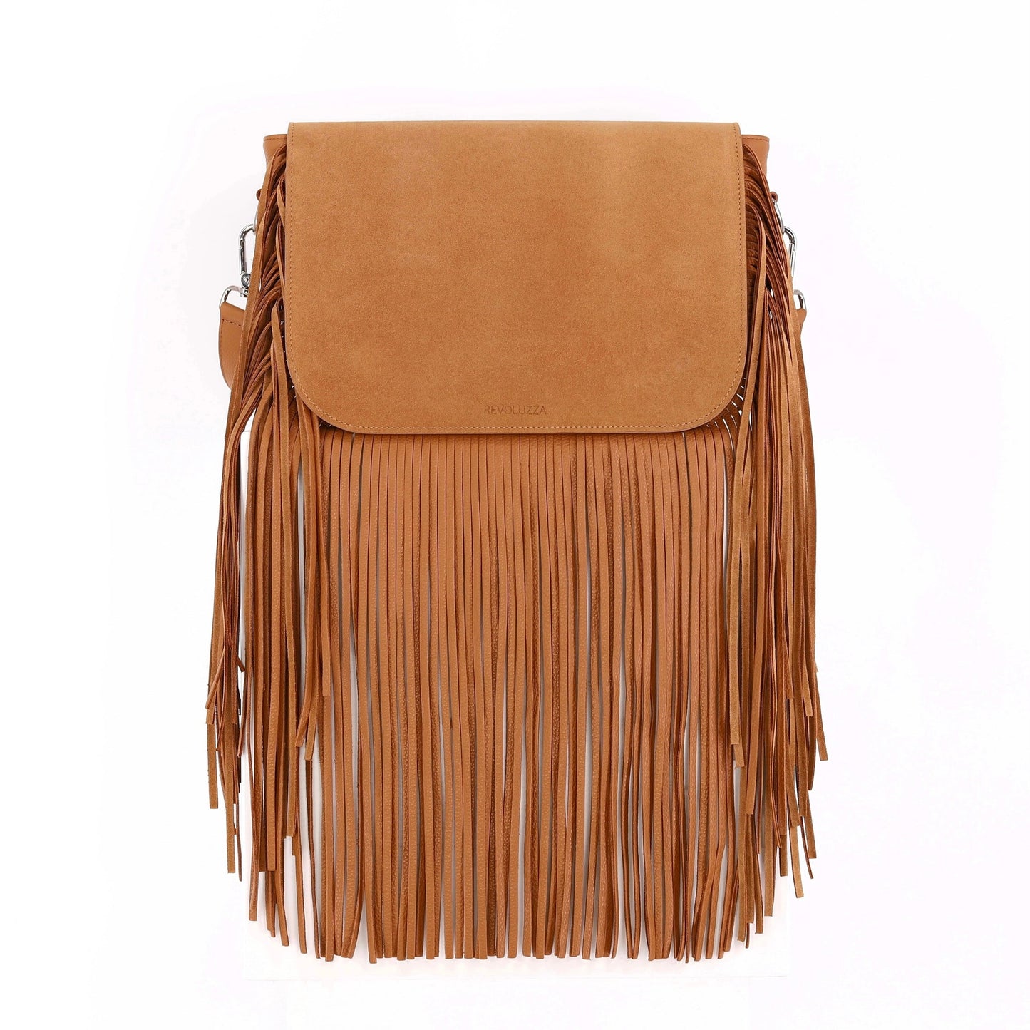 SIMPLY MODERN flap suede caramel medium