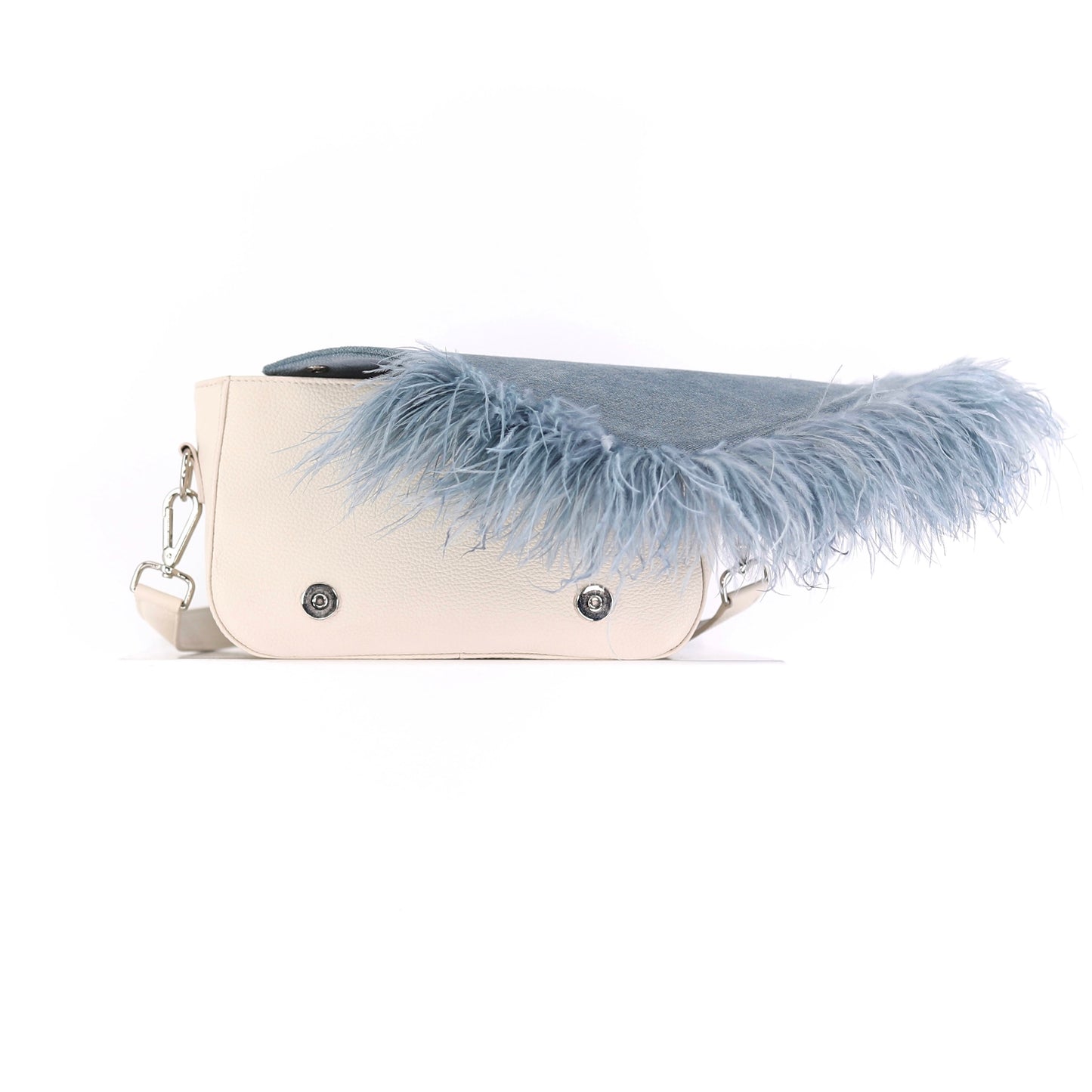 BIRDY feather flap misty blue small