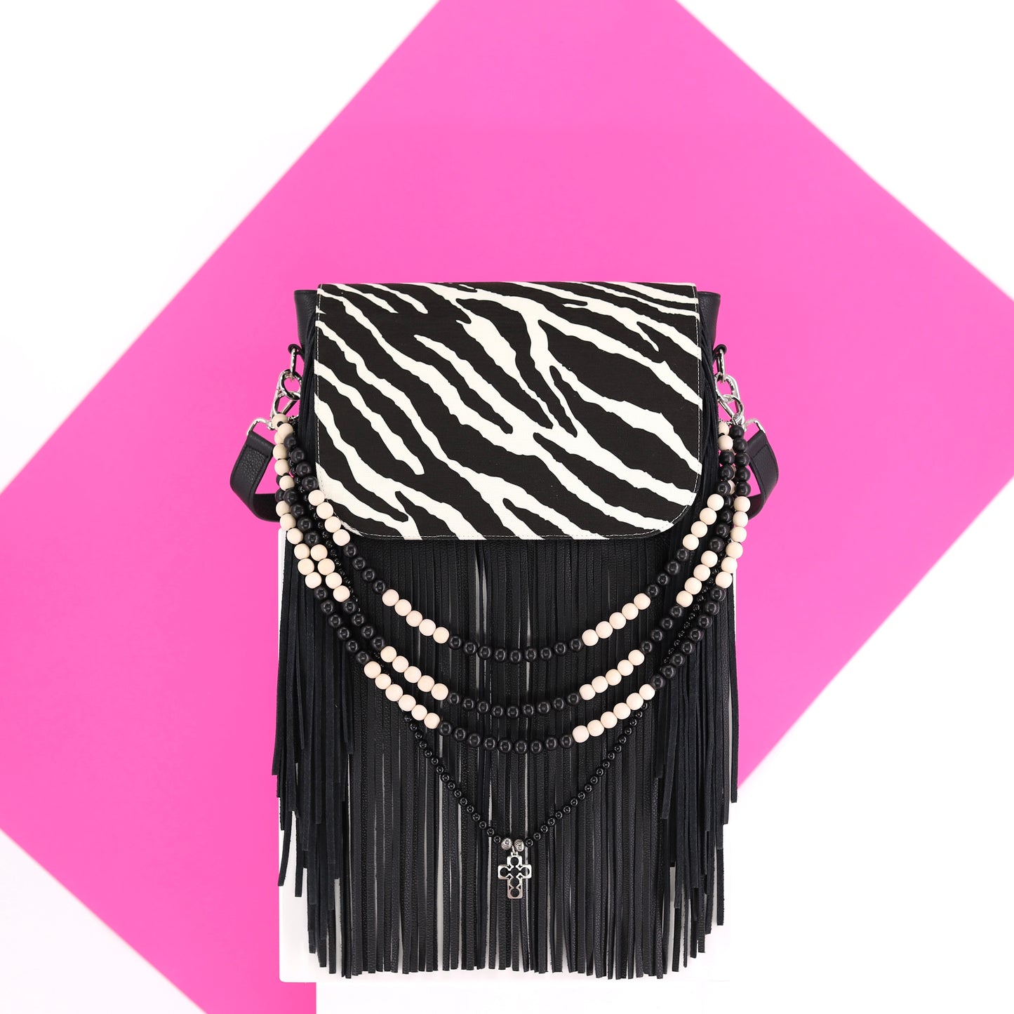 ZEBRA flap fabric print black off-white medium