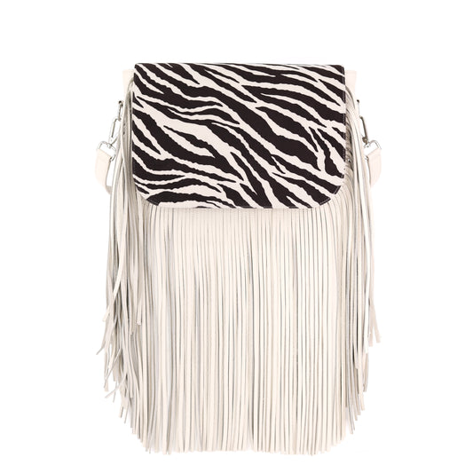 ZEBRA Klappe aus Samt in braun, beige  Medium