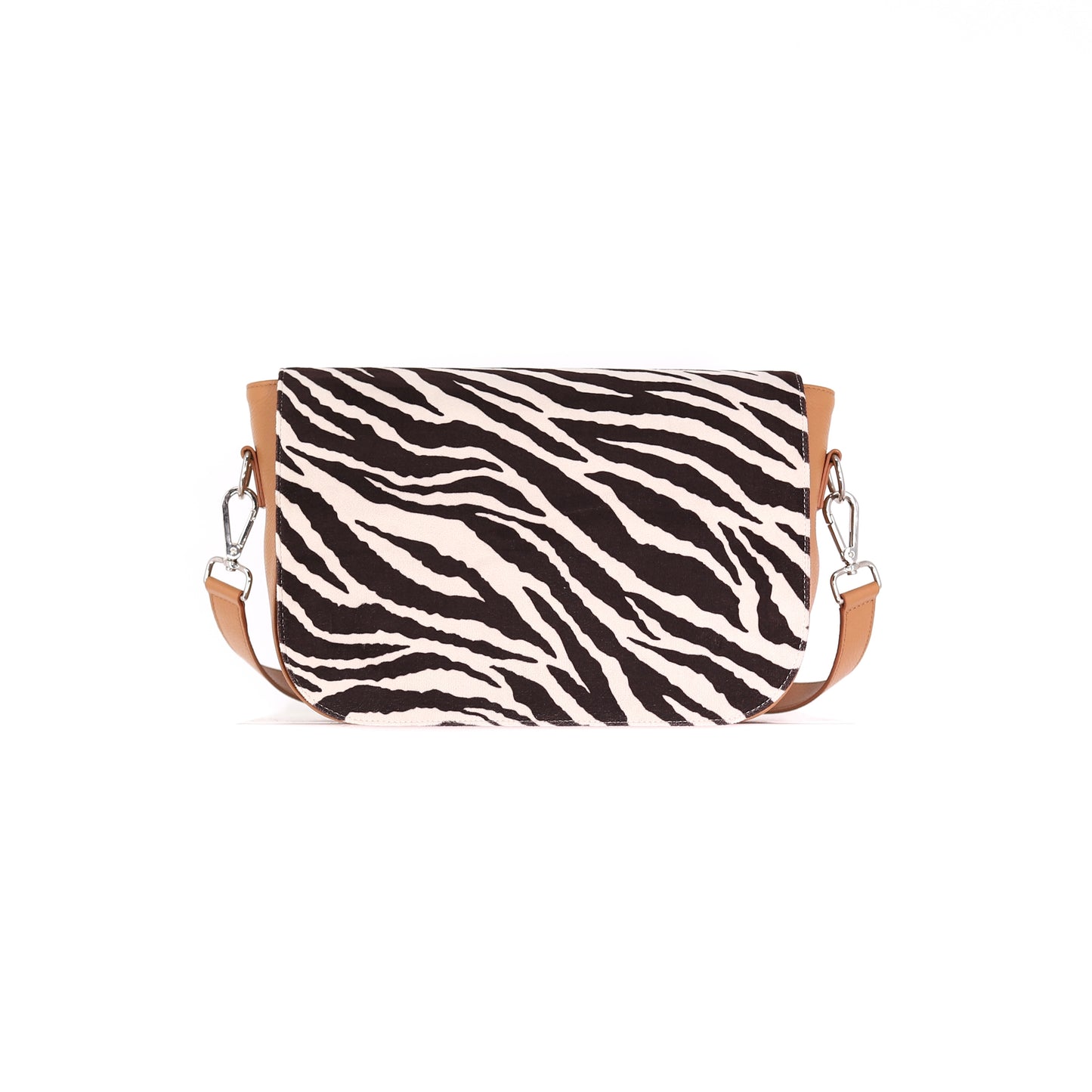 ZEBRA flap velvet brown beige medium