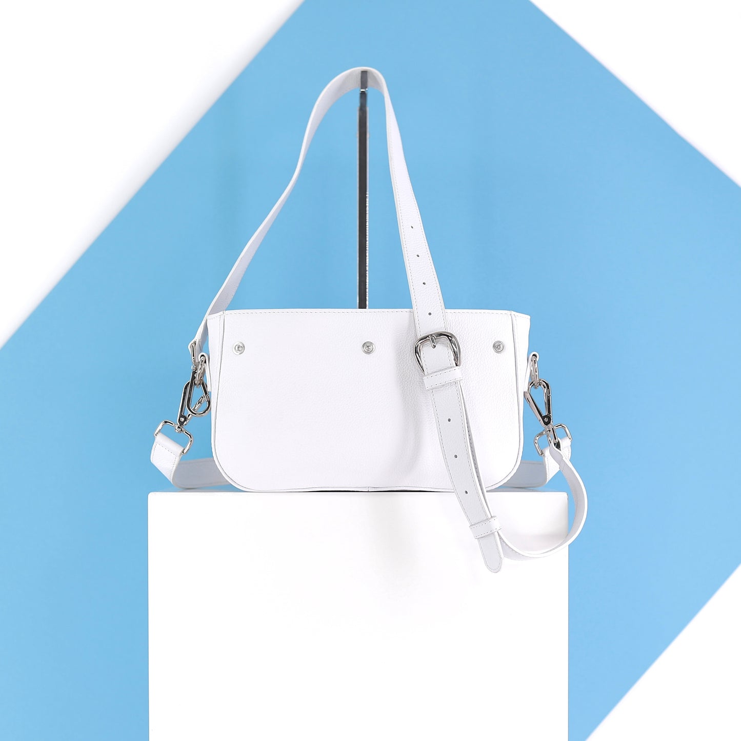 EMILIA Handtasche aus echtem Leder in weiß,   small