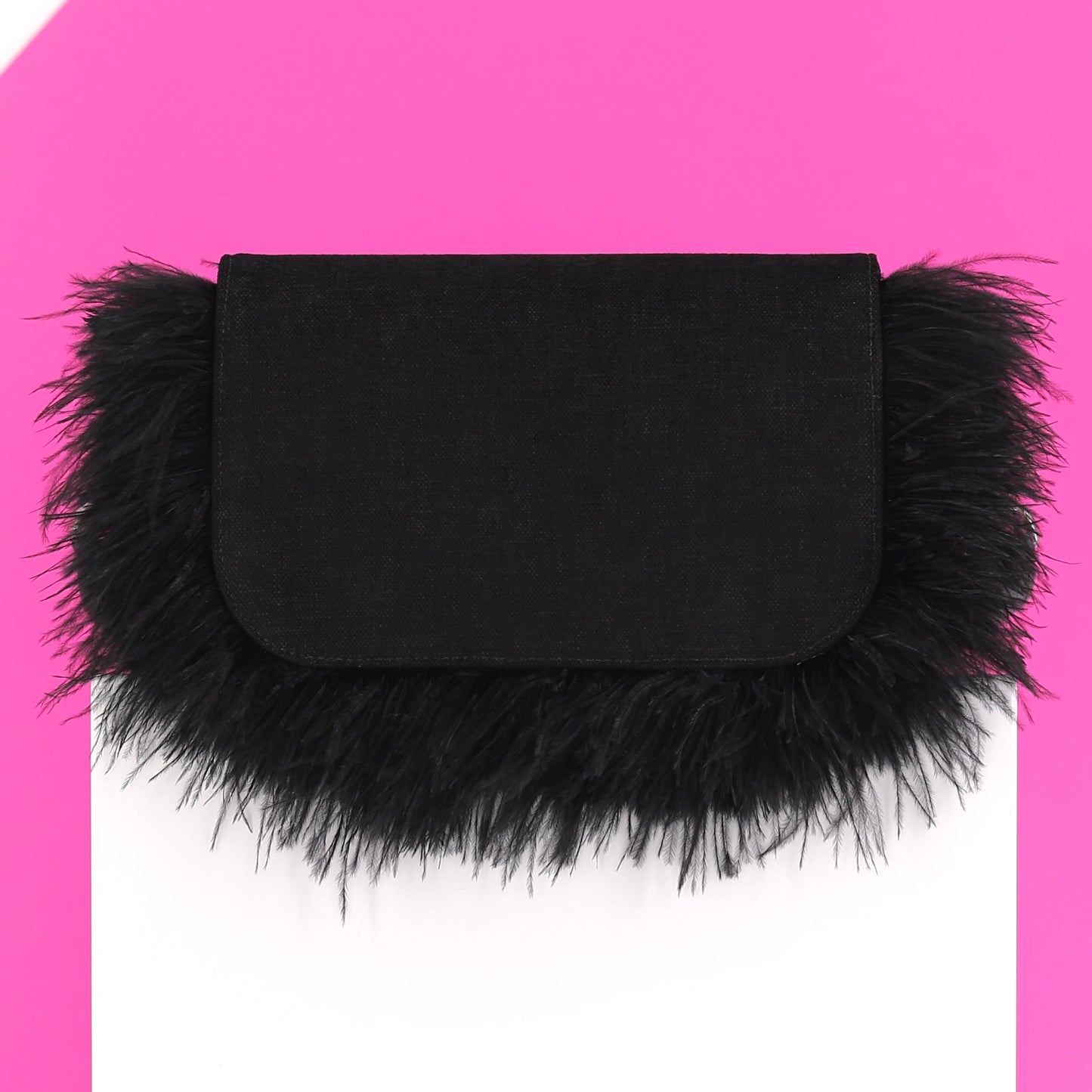 BIRDY feather flap black medium