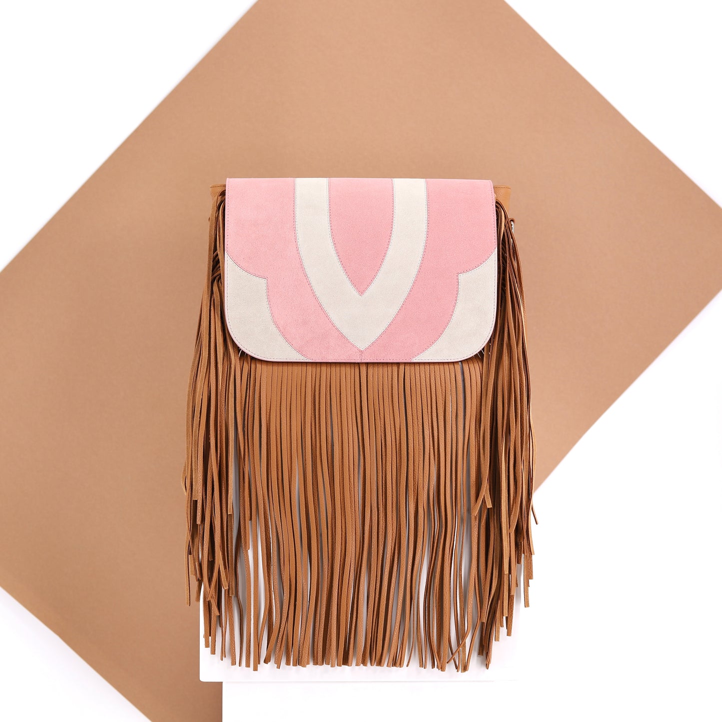 FREE SPIRIT flap suede pink medium