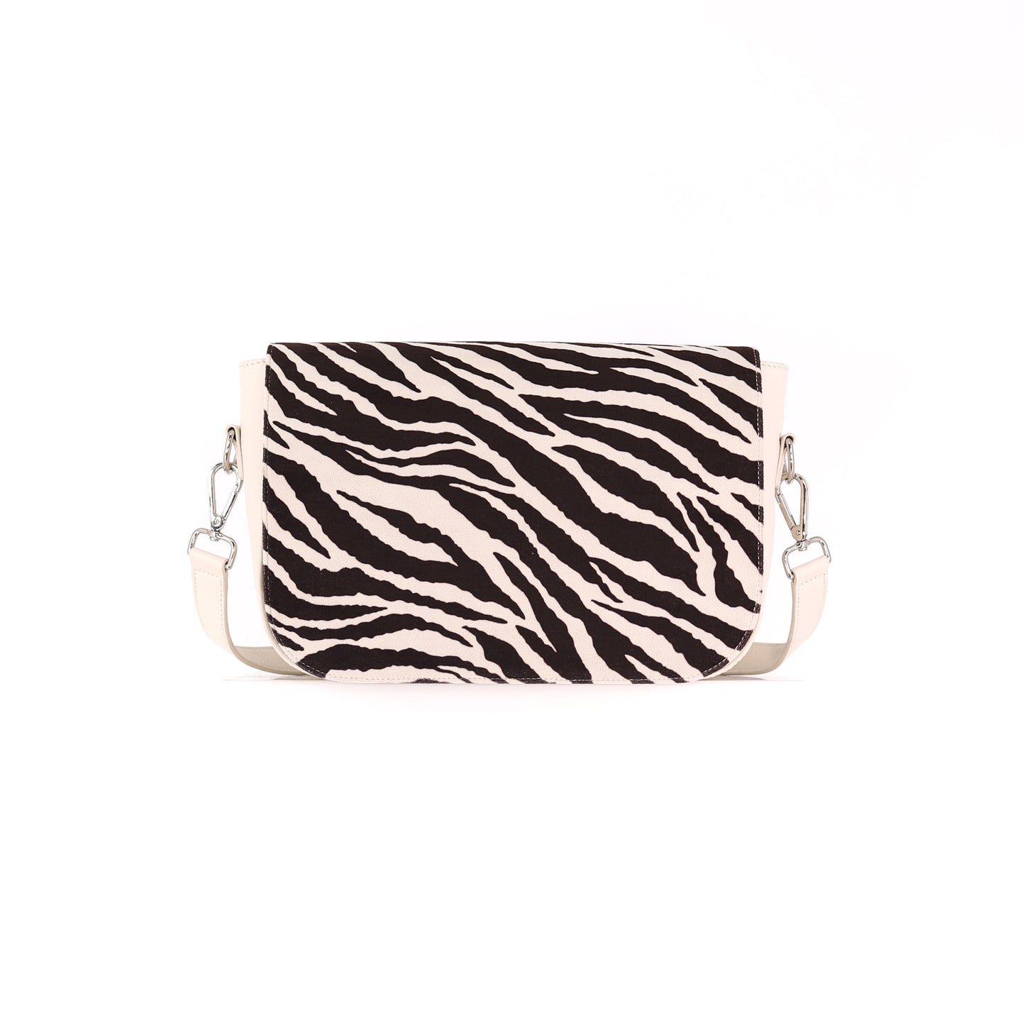 ZEBRA flap velvet brown beige medium