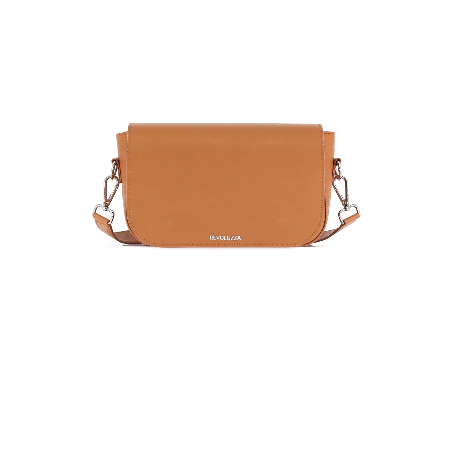 SIMPLY MODERN Klappe aus Leder in der Farbe caramel  small