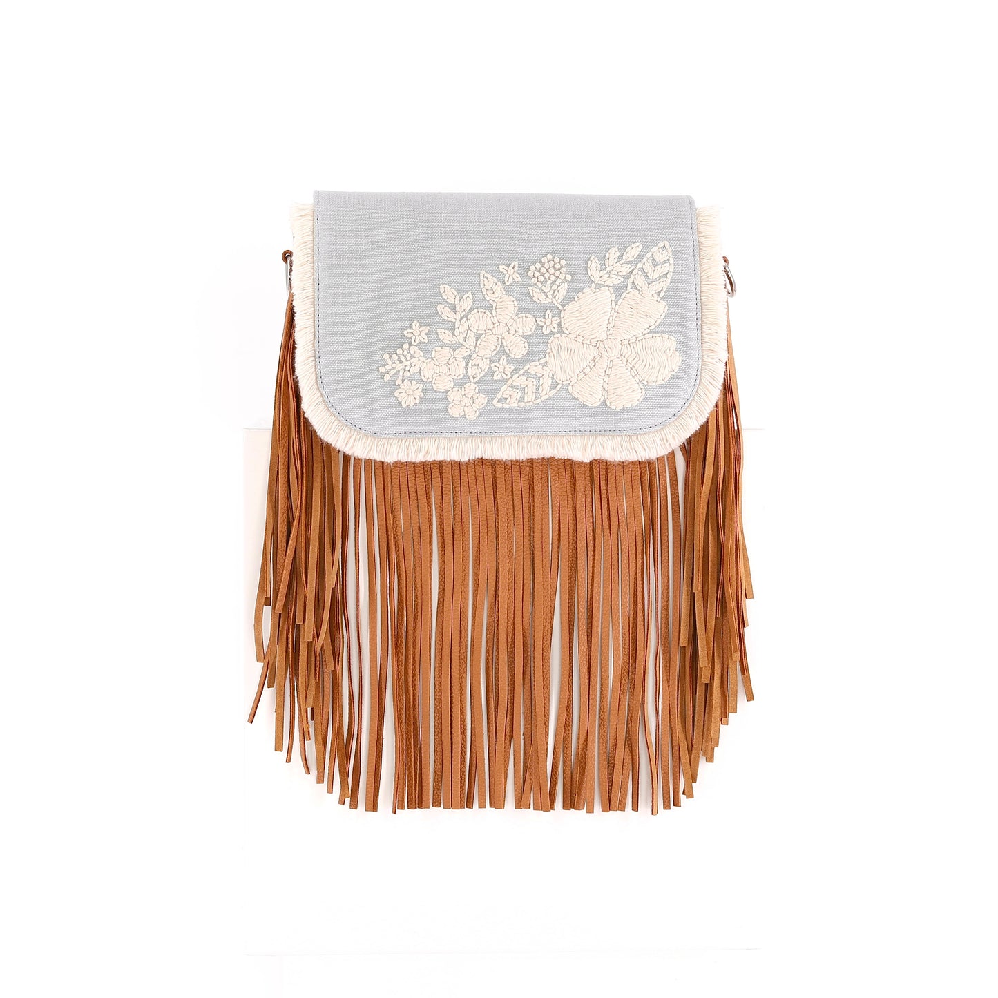 LOVELY flap misty blue off- white broderie small